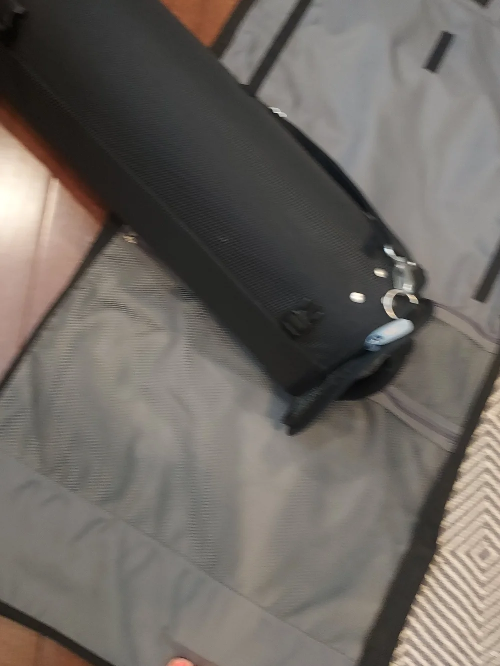 Black Roll-Up Travel Garment Bag with Carry Handle